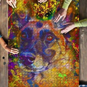 Belgian Malinois Dog Colorful Jigsaw Puzzle Set
