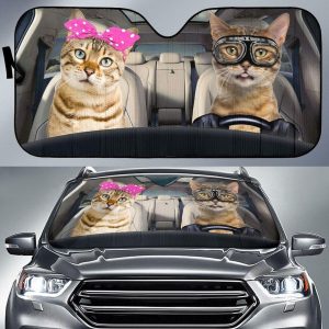 Bengal Cat Driver Car Auto Sun Shade