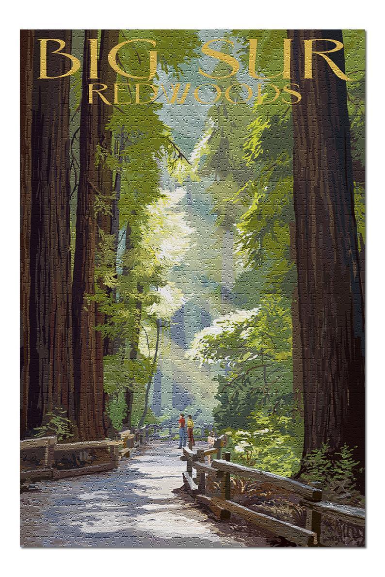 Big Sur Pathway And Hikers Jigsaw Puzzle Set Big Sur Pathway And Hikers Jigsaw Puzzle Set