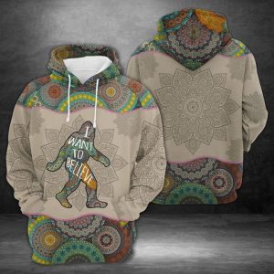 Bigfoot Mandala 3D Printed Hoodie/Zipper Hoodie