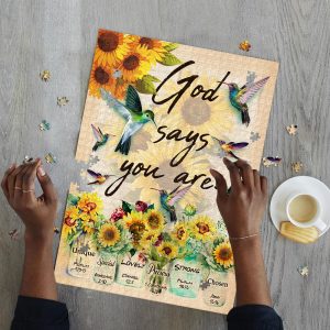 Bird, Hummingbirds God Says Your Are Jigsaw Puzzle Set