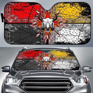 Bison Arrow Native American Design Car Auto Sun Shade