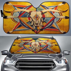 Bison Yellow Native American Car Auto Sun Shade