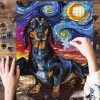 Black And Tan Dachshund Jigsaw Puzzle Set