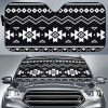 Black And White Aztec Car Auto Sun Shade