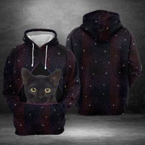 Black Cat Bling 3D Printed Hoodie/Zipper Hoodie