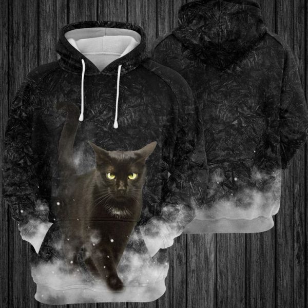 Black Cat Cool 3D Printed Hoodie/Zipper Hoodie