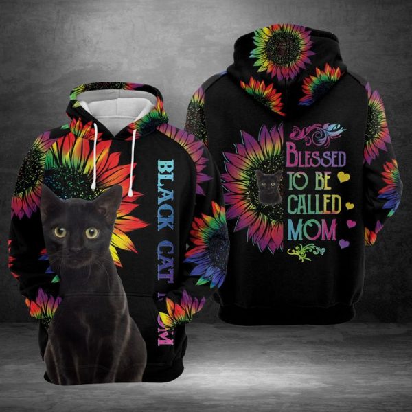 Black Cat Mom 3D Printed Hoodie/Zipper Hoodie