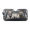 Black Couple Chartreux Cats Car Auto Sun Shade