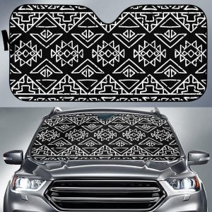 Black Ethnic Aztec Car Auto Sun Shade