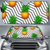Black Geometric Pineapple Car Auto Sun Shade