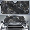 Black Grey Marble Car Auto Sun Shade