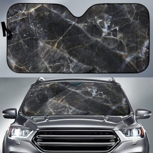 Black Grey Marble Car Auto Sun Shade