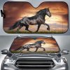 Black Horse Art Car Auto Sun Shade