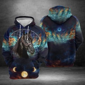 Black Horse Dream Catcher 3D Printed Hoodie/Zipper Hoodie