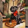 Black Labrador Baseball Jigsaw Puzzle Set