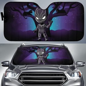 Black Panther Chibi Car Auto Sun Shade