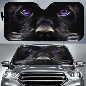 Black Panther Face Car Auto Sun Shade