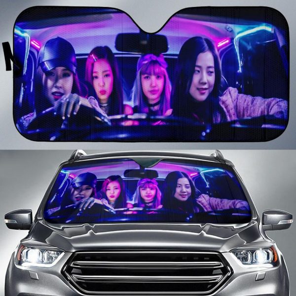 Black Pink Drivings Car Auto Sun Shade