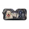 Black Poodle And Goldendoodle Car Auto Sun Shade