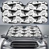 Black Whale Pattern Car Auto Sun Shade