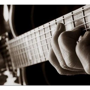 Black & White Hands Playing Guitar Jigsaw Puzzle Set