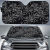 Black White Palm Tree Car Auto Sun Shade