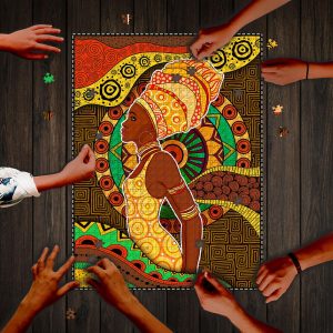 Black Woman African Culture Jigsaw Puzzle Set
