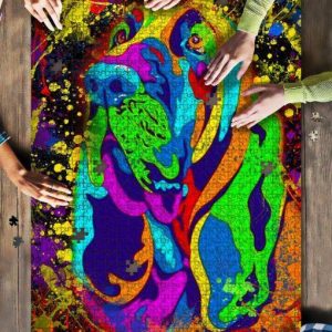 Bloodhound Dog Colorful Jigsaw Puzzle Set