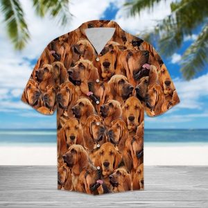 Bloodhound Hawaiian Shirt Summer Button Up
