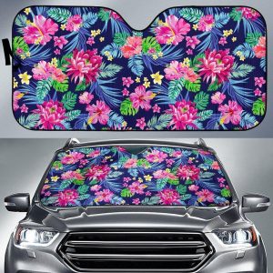 Blossom Tropical Flower Car Auto Sun Shade
