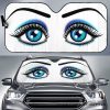 Blue Lady Car Auto Sun Shade
