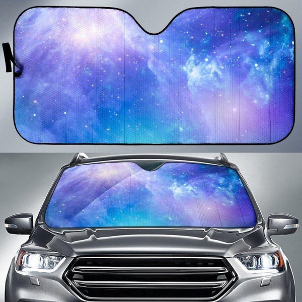 Blue Light Nebula Galaxy Car Auto Sun Shade