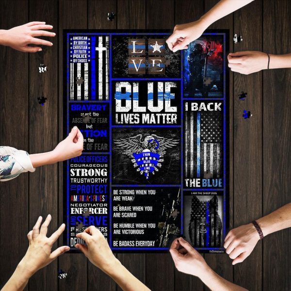 Blue Lives Matter Jigsaw Puzzle Set