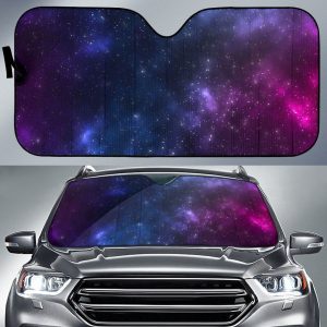 Blue Purple Cosmic Galaxy Car Auto Sun Shade