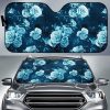 Blue Rose Floral Flower Car Auto Sun Shade