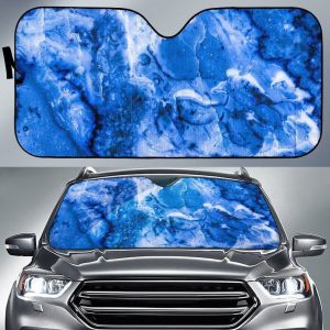 Blue Sapphire Marble Car Auto Sun Shade