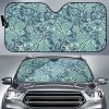 Blue Sky Paisley Bohemian Car Auto Sun Shade