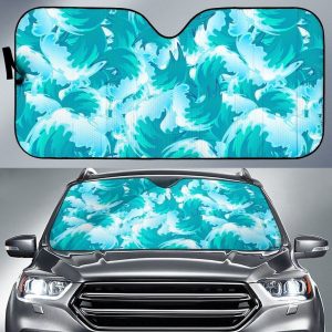 Blue Surfing Wave Car Auto Sun Shade