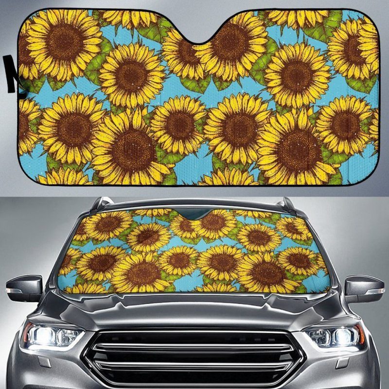 Cupcake Pattern Print Car Sun Shade