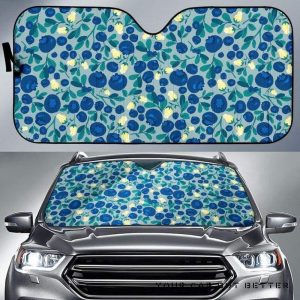 Blueberry Pattern Car Auto Sun Shade