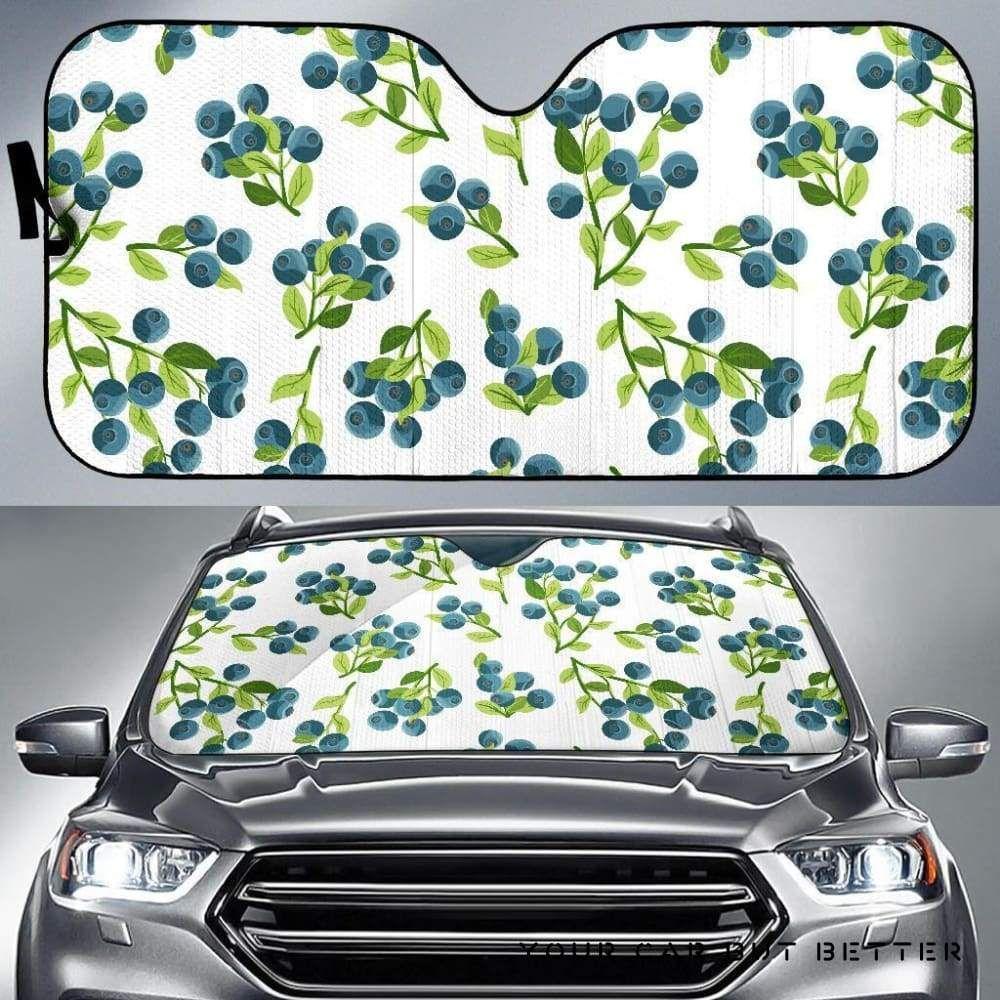 Blueberry White Car Auto Sun Shade Blueberry White Car Auto Sun Shade