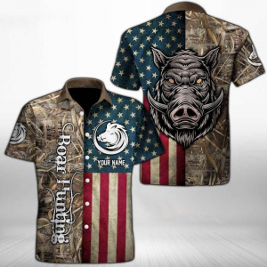 Boar Hunting Hawaiian Shirt Summer Button Up