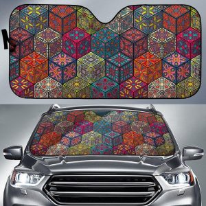 Bohemian Indian Box Car Auto Sun Shade