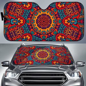 Bohemian Native Mandala Car Auto Sun Shade