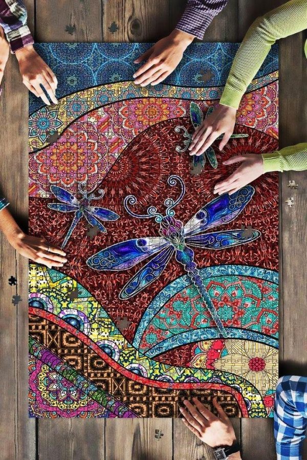 Boho Dragonfly Jigsaw Puzzle Set