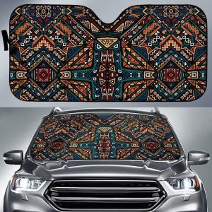 Boho Tribal Aztec Car Auto Sun Shade
