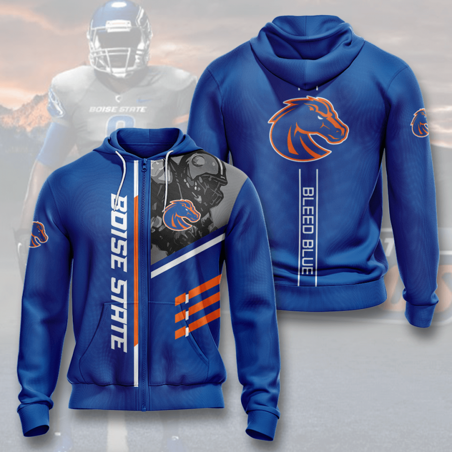 Boise State Broncos 3D Printed Hoodie/Zipper Hoodie Boise State Broncos 3D Printed Hoodie/Zipper Hoodie