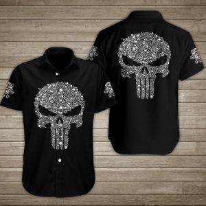 Bone Skull Hawaiian Shirt Summer Button Up