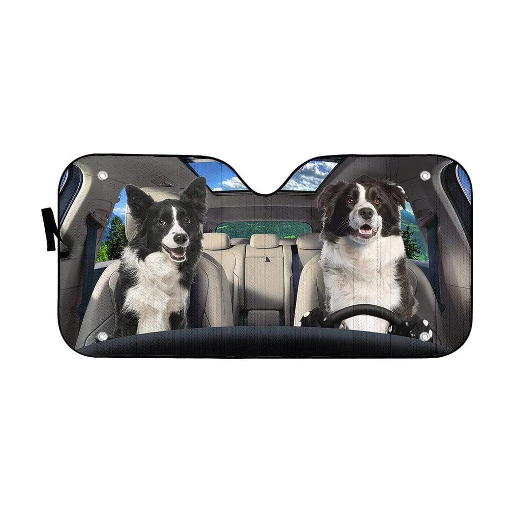 Border Collie Car Auto Sun Shade Border Collie Car Auto Sun Shade